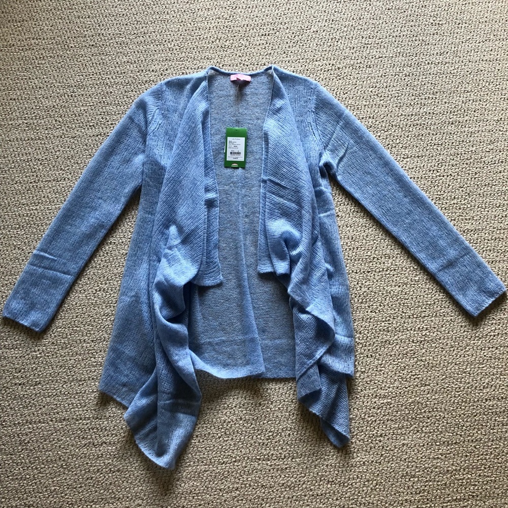 Lilly Pulitzer Kassy cashmere cardigan blue S NWT